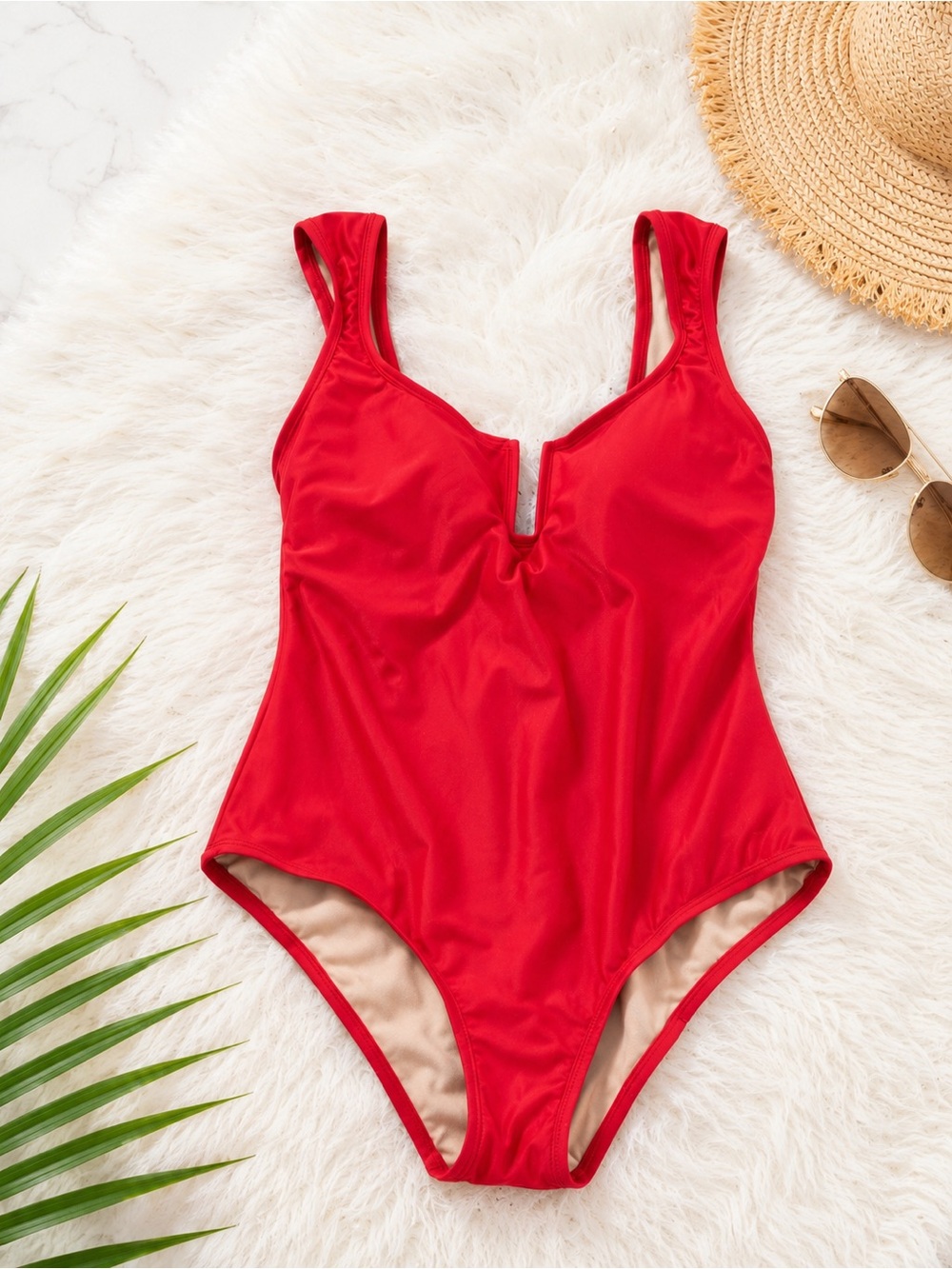 Kona Sol Vibrant Red One Piece Swimsuit